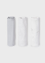 Set Mussoline Bambù Argento 9060/30 corredino e abbigliamento neonato | NANU' BABY