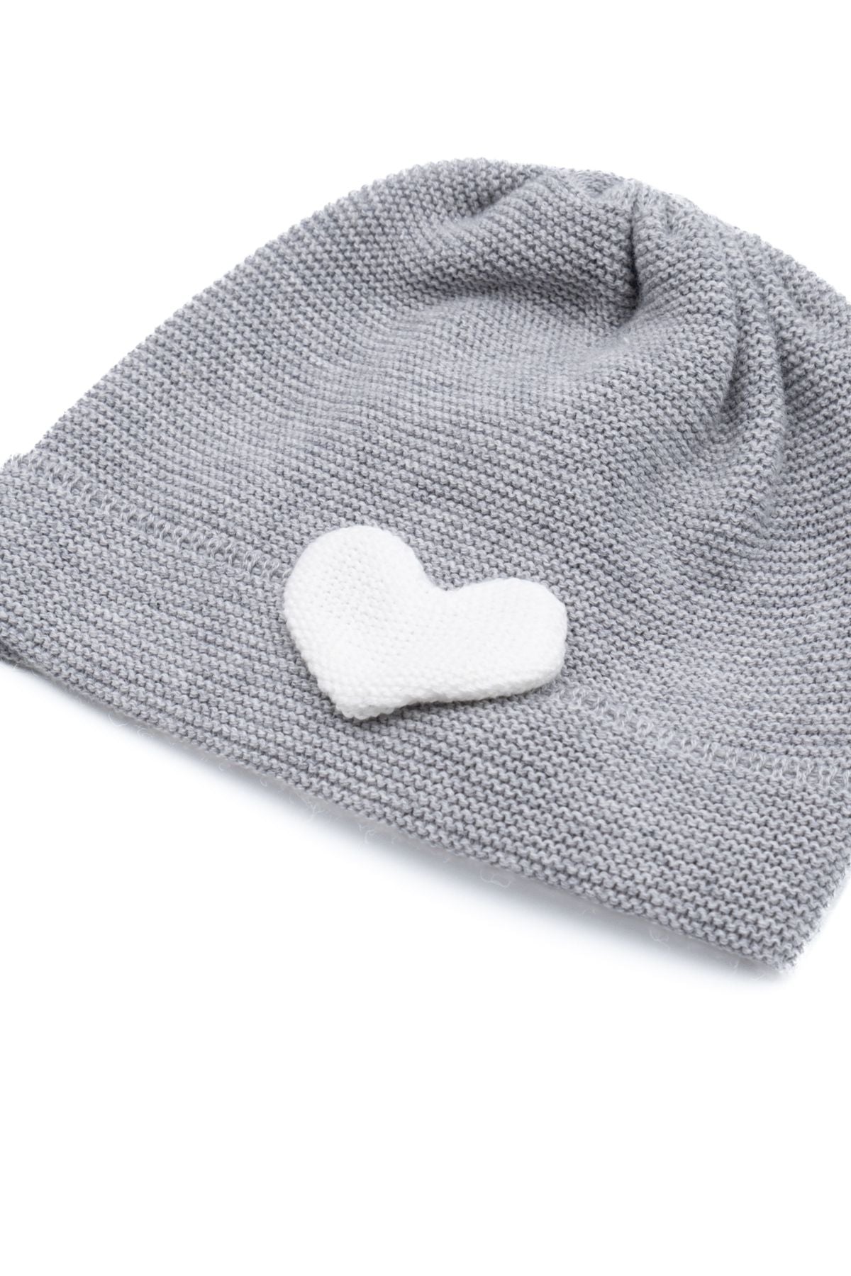 Cuffia Cuoricino Neonata Grigio 664/F