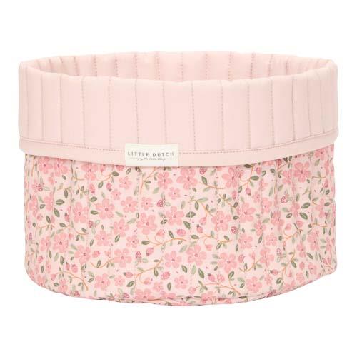 Cesto portaoggetti trapuntato piccolo - Giardino delle fate  ROSA