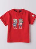 T-Shirt Cotone Girocollo Rosso 3B613/2251 corredino e abbigliamento neonato | NANU' BABY