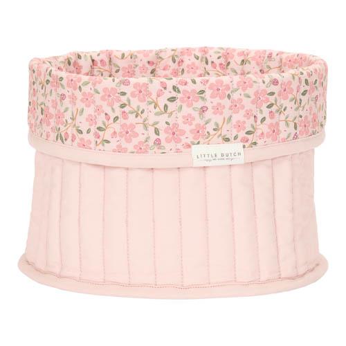 Cesto portaoggetti trapuntato piccolo - Giardino delle fate  ROSA