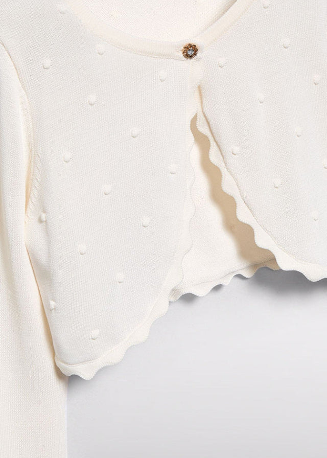 Cotton Shrug with Scalloped Edge 5382/35