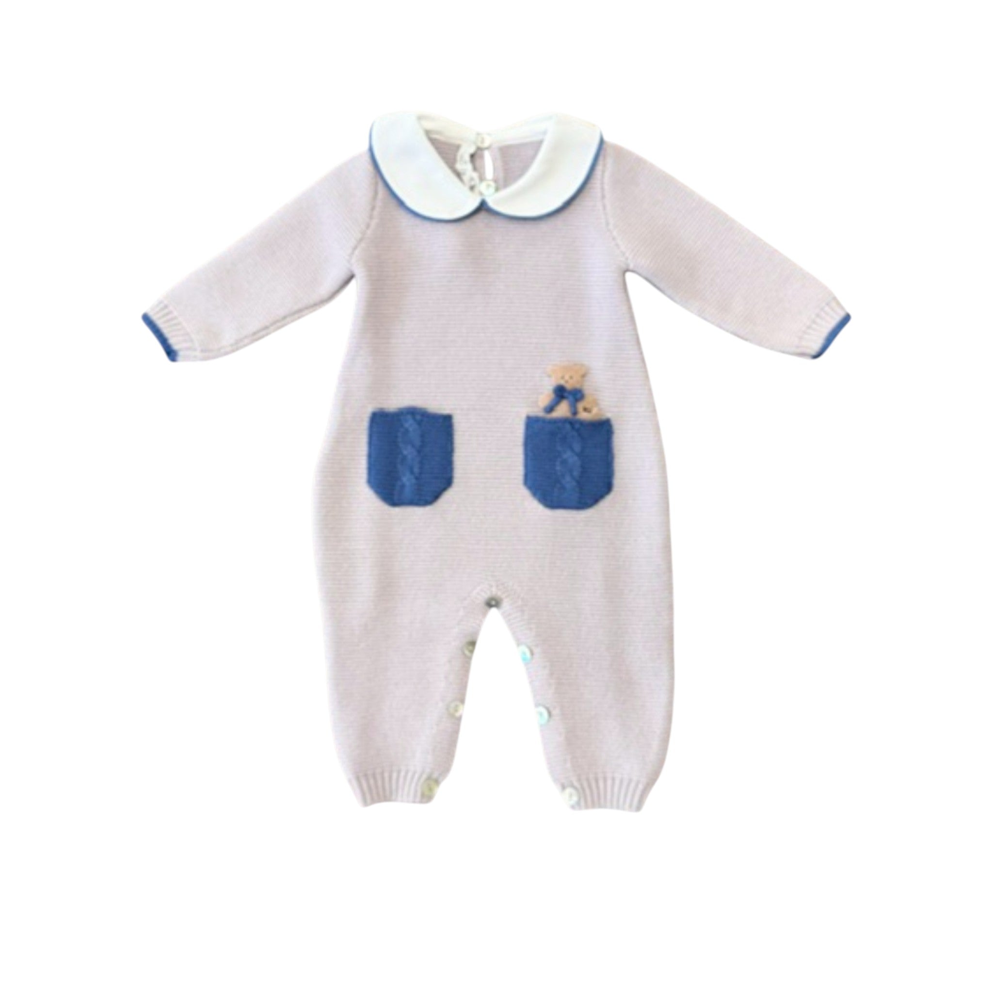 Baby Lord Orsetto 343 Pure Wool Teddy Bear Romper