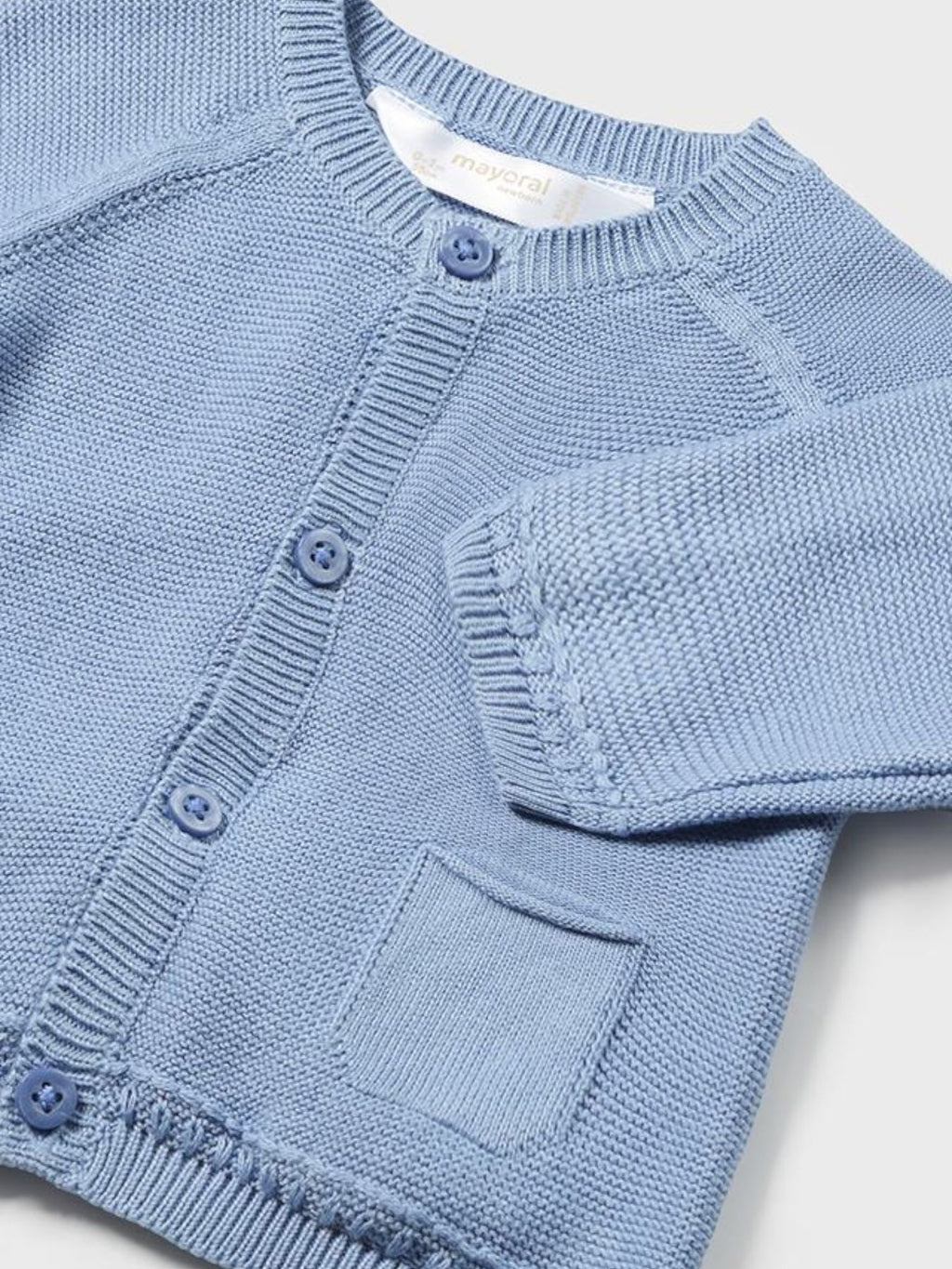 Cardigan Filo Cotone Tricot Azzurro 1380/A