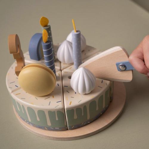 Torta di compleanno in legno - 26 pezzi MULTICOLORE LD8016 corredino e abbigliamento neonato | NANU' BABY