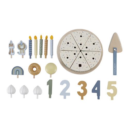 Torta di compleanno in legno - 26 pezzi MULTICOLORE LD8016 corredino e abbigliamento neonato | NANU' BABY