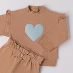 Two-Piece Jogging Suit for Girls, Beige, 3F776/945
