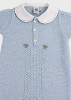 Tutina Corta Fiocchetti Cielo EK6315/C corredino e abbigliamento neonato | NANU' BABY