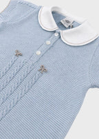 Tutina Corta Fiocchetti Cielo EK6315/C corredino e abbigliamento neonato | NANU' BABY