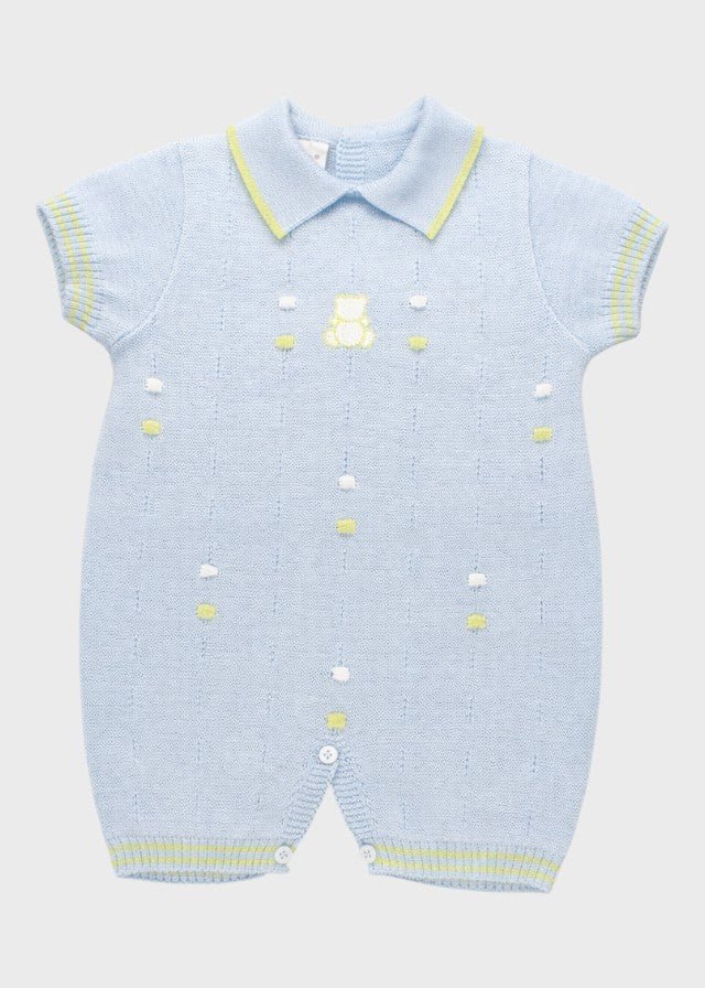Tutina Corta Pois Nocciolina Cielo EK5615 corredino e abbigliamento neonato | NANU' BABY
