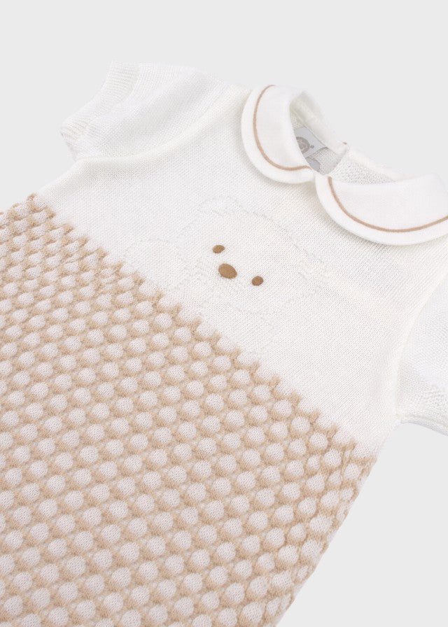 Tutina Corta Teddy Avorio EK5722/A corredino e abbigliamento neonato | NANU' BABY