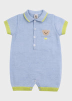 Tutina Corta Teddy Cielo EK6015/C corredino e abbigliamento neonato | NANU' BABY