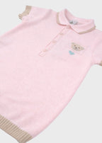 Tutina Corta Teddy Rosa EK6015/R corredino e abbigliamento neonato | NANU' BABY