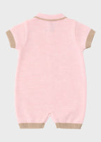 Tutina Corta Teddy Rosa EK6015/R corredino e abbigliamento neonato | NANU' BABY