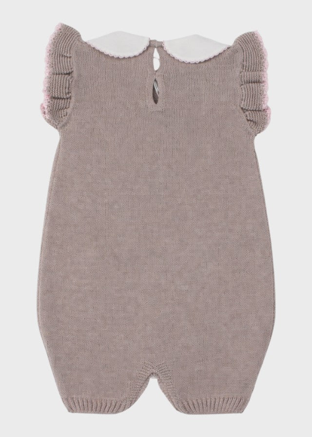 Tutina Cotone Margherite Sabbia 363 corredino e abbigliamento neonato | NANU' BABY