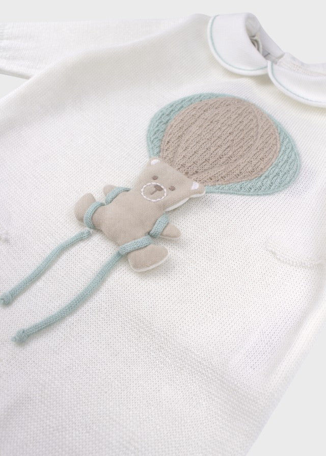 Tutina Cotone Mongolfiera Verde EK5010V corredino e abbigliamento neonato | NANU' BABY