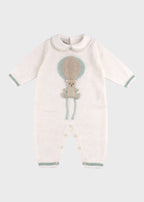 Tutina Cotone Mongolfiera Verde EK5010V corredino e abbigliamento neonato | NANU' BABY