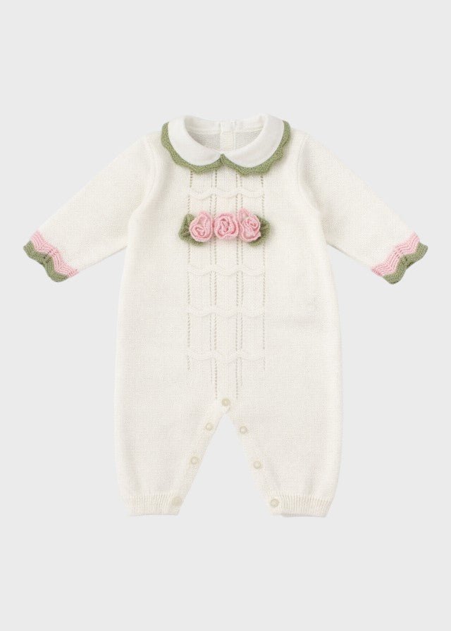 Tutina Cotone Rosa Pesco EK1810 corredino e abbigliamento neonato | NANU' BABY
