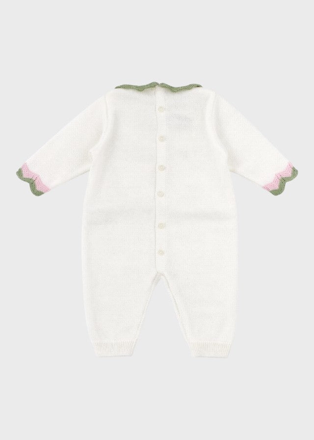 Tutina Cotone Rosa Pesco EK1810 corredino e abbigliamento neonato | NANU' BABY