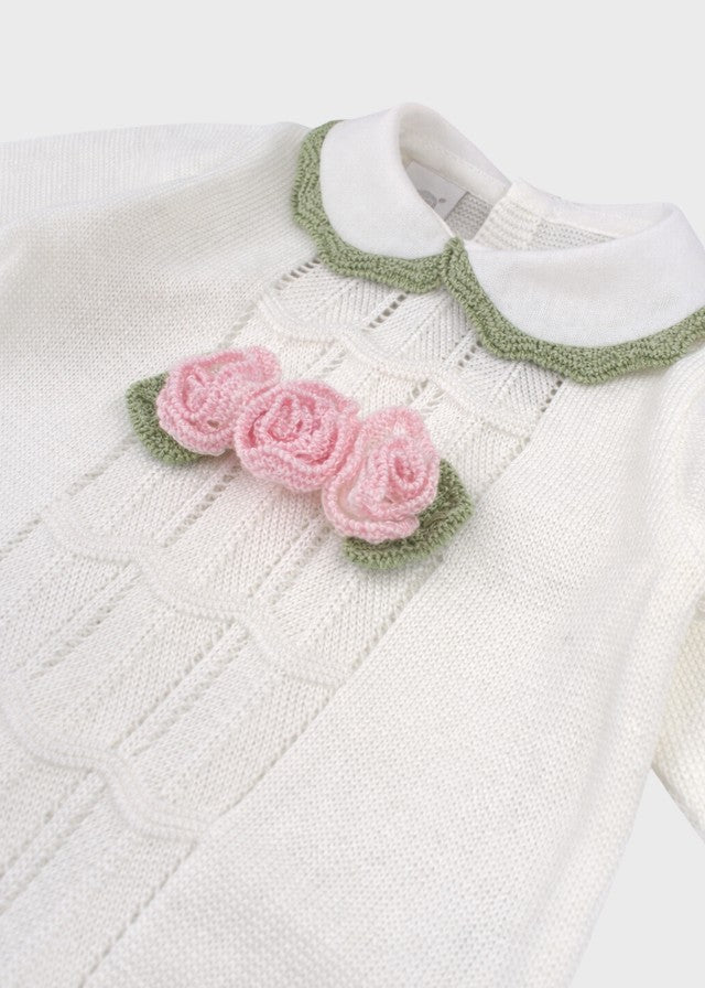 Tutina Cotone Rosa Pesco EK1810 corredino e abbigliamento neonato | NANU' BABY