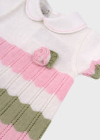 Tutina Cotone Rosa Pesco EK1815 corredino e abbigliamento neonato | NANU' BABY