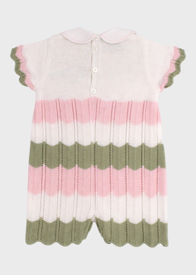 Tutina Cotone Rosa Pesco EK1815 corredino e abbigliamento neonato | NANU' BABY