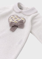 Tutina Cuore Fiocchetto Marsala EK1010/R corredino e abbigliamento neonato | NANU' BABY