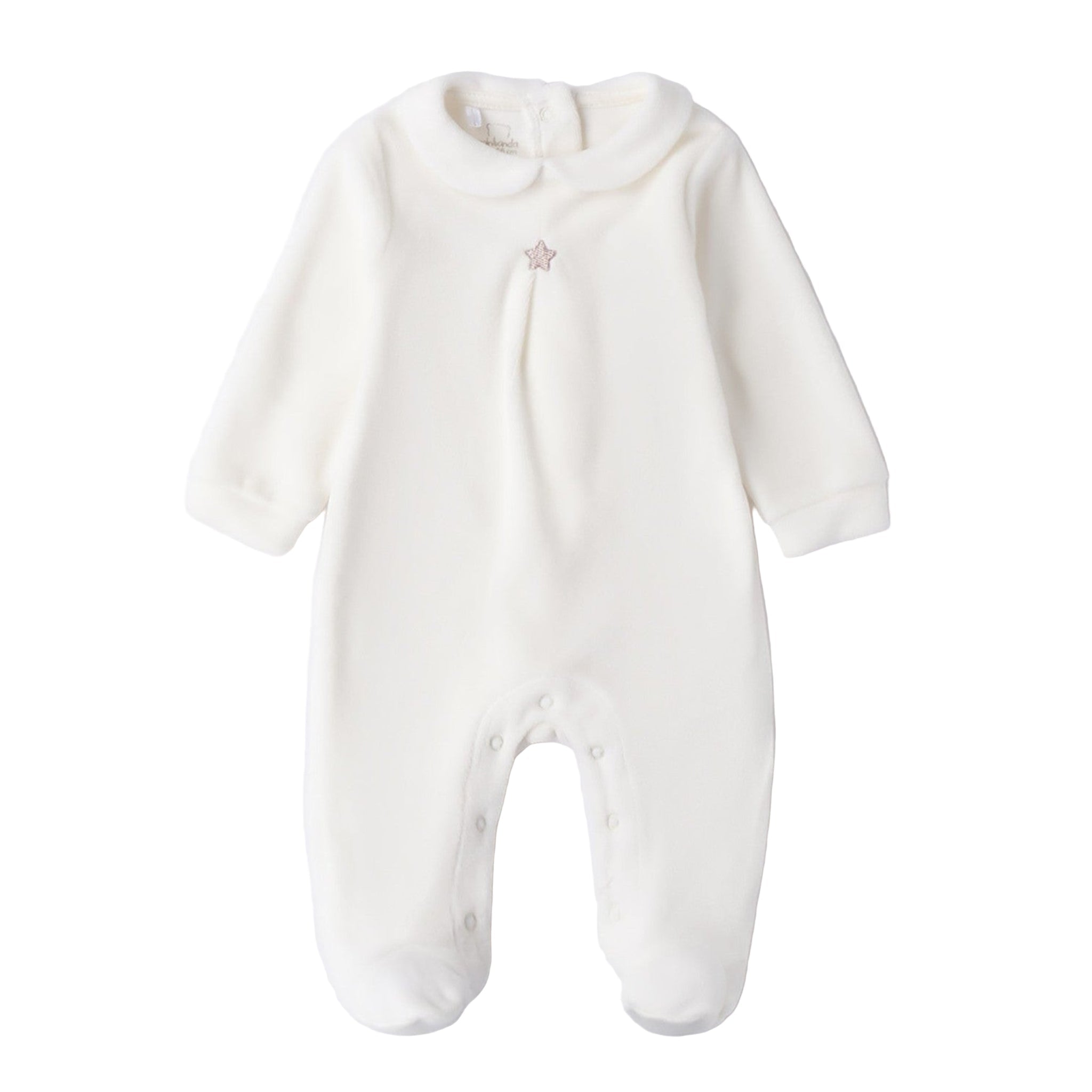 Tutina Intera Con Piede Neonato Bianco 3F671/112 corredino e abbigliamento neonato | NANU' BABY