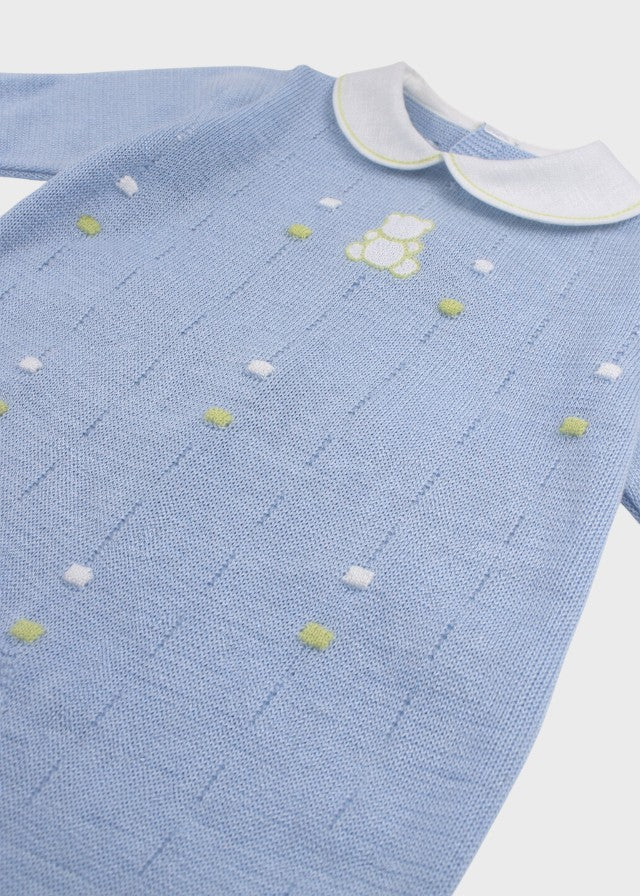 Tutina Lunga Pois Nocciolina Cielo EK5610 corredino e abbigliamento neonato | NANU' BABY