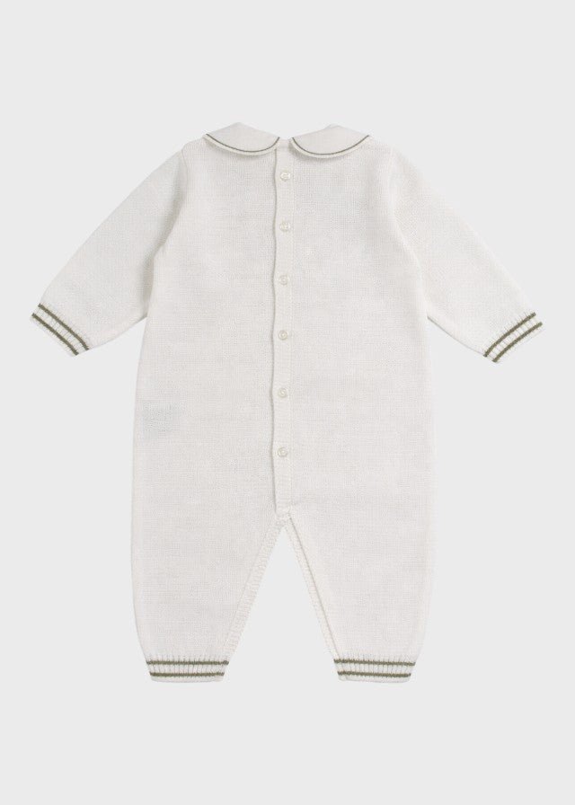 Tutina Lunga Pois Nocciolina Verde EK5610V corredino e abbigliamento neonato | NANU' BABY