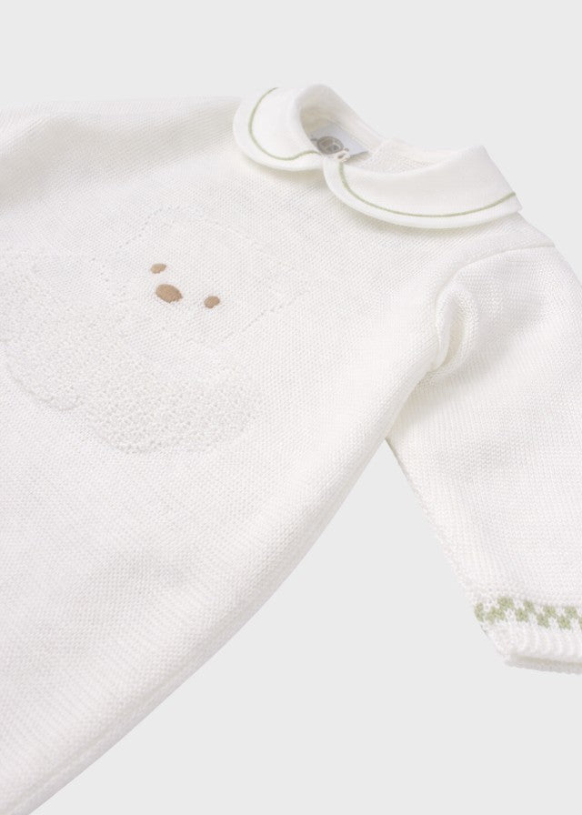 Tutina Lunga Teddy Verde EK5710/V corredino e abbigliamento neonato | NANU' BABY