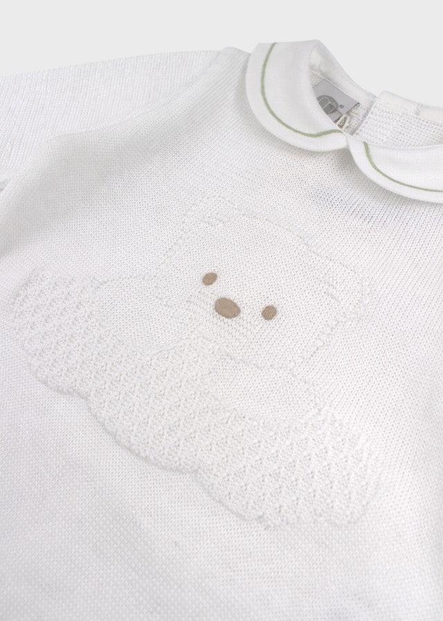 Tutina Lunga Teddy Verde EK5710/V corredino e abbigliamento neonato | NANU' BABY