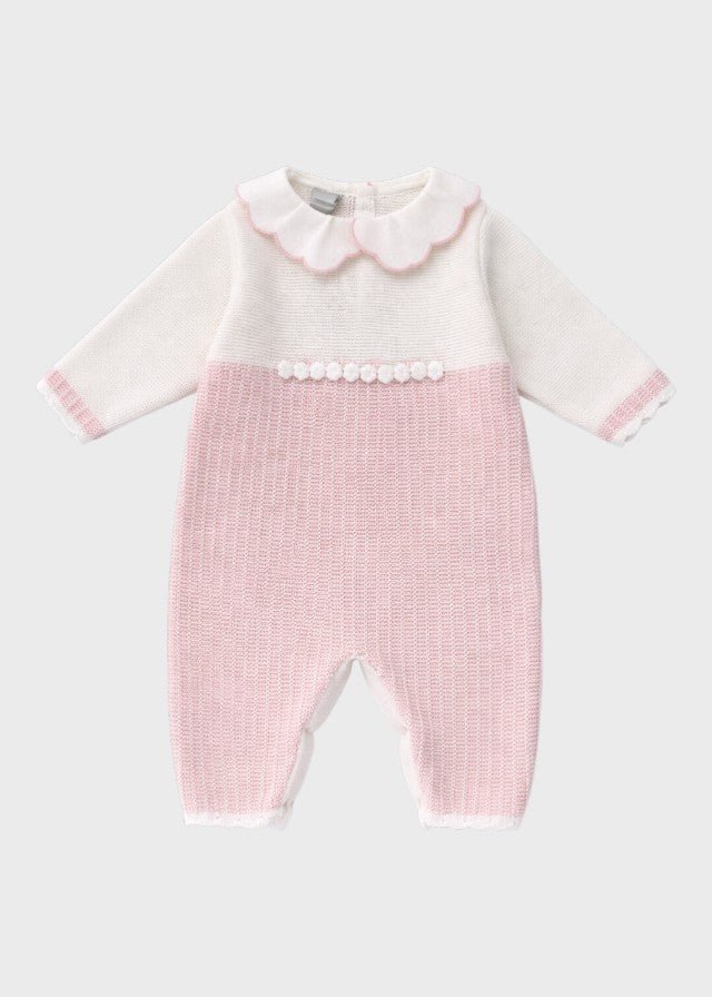 Tutina Margherite Lino Rosa EK2410/R corredino e abbigliamento neonato | NANU' BABY