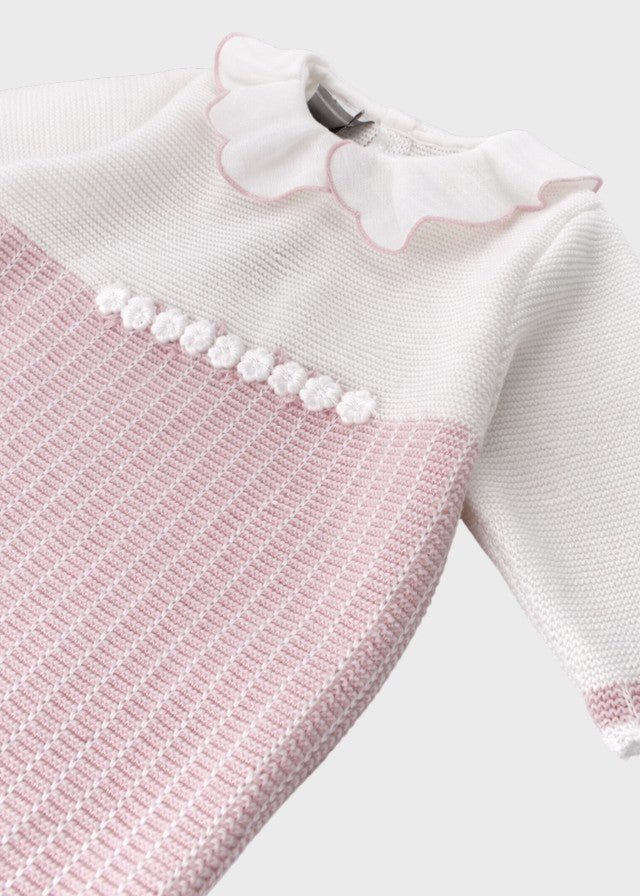 Tutina Margherite Lino Rosa EK2410/R corredino e abbigliamento neonato | NANU' BABY