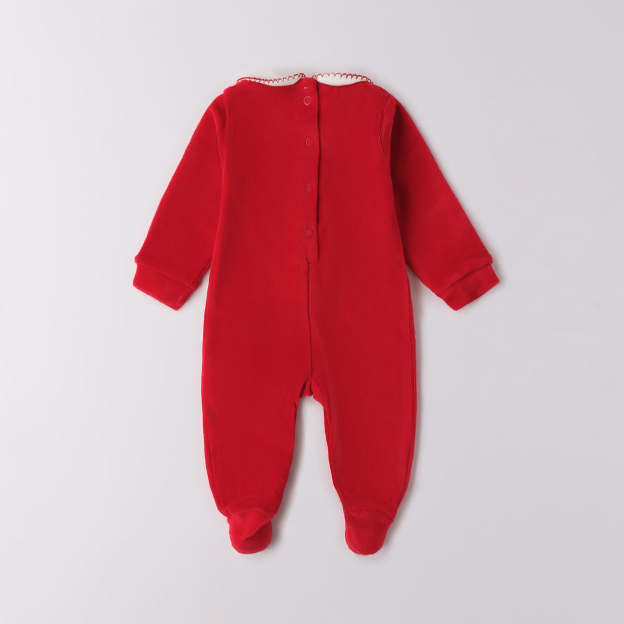 Red Baby Girl's Chenille Footed Pajamas for Christmas 3F769/2253