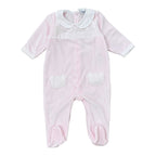 Tutina Neonata Ciniglia Rosa - BABIDU' 12906/R corredino e abbigliamento neonato | NANU' BABY