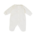 Tutina Neonata Lana Vergine 100% Vaniglia Tortora IN2414/V corredino e abbigliamento neonato | NANU' BABY