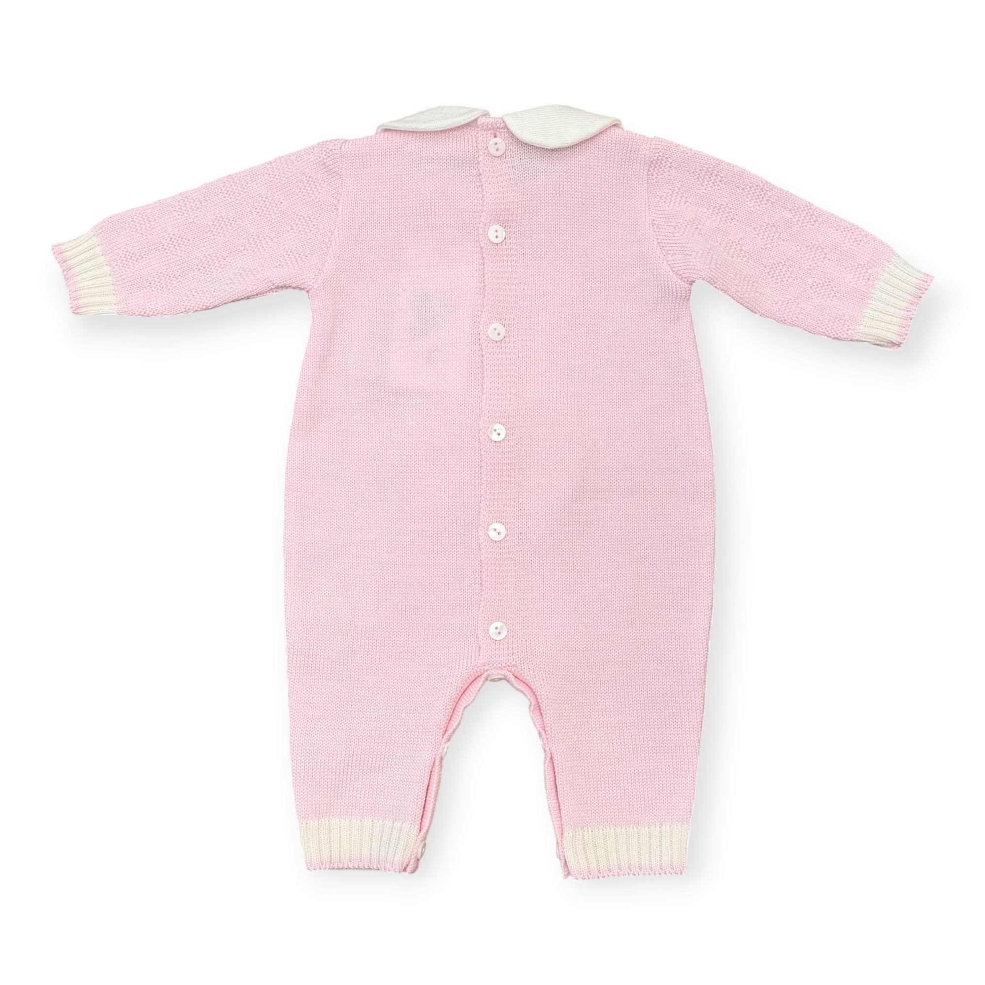 Tutina Neonata Rosa Pura Lana Teddy 7774 corredino e abbigliamento neonato | NANU' BABY