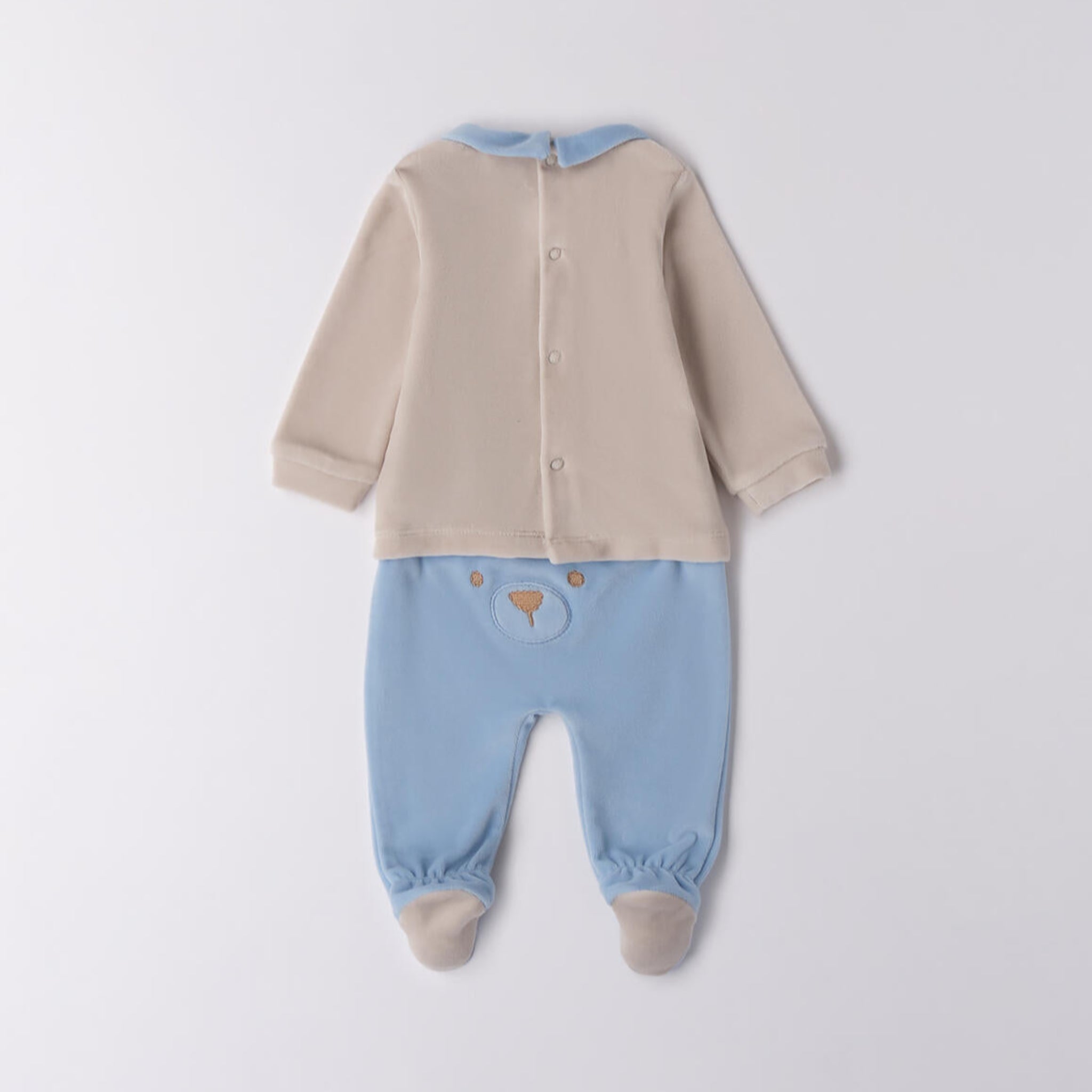 Newborn Tortora 3F641/521 Crib Set with Footrest, Ciniglia Fabric.