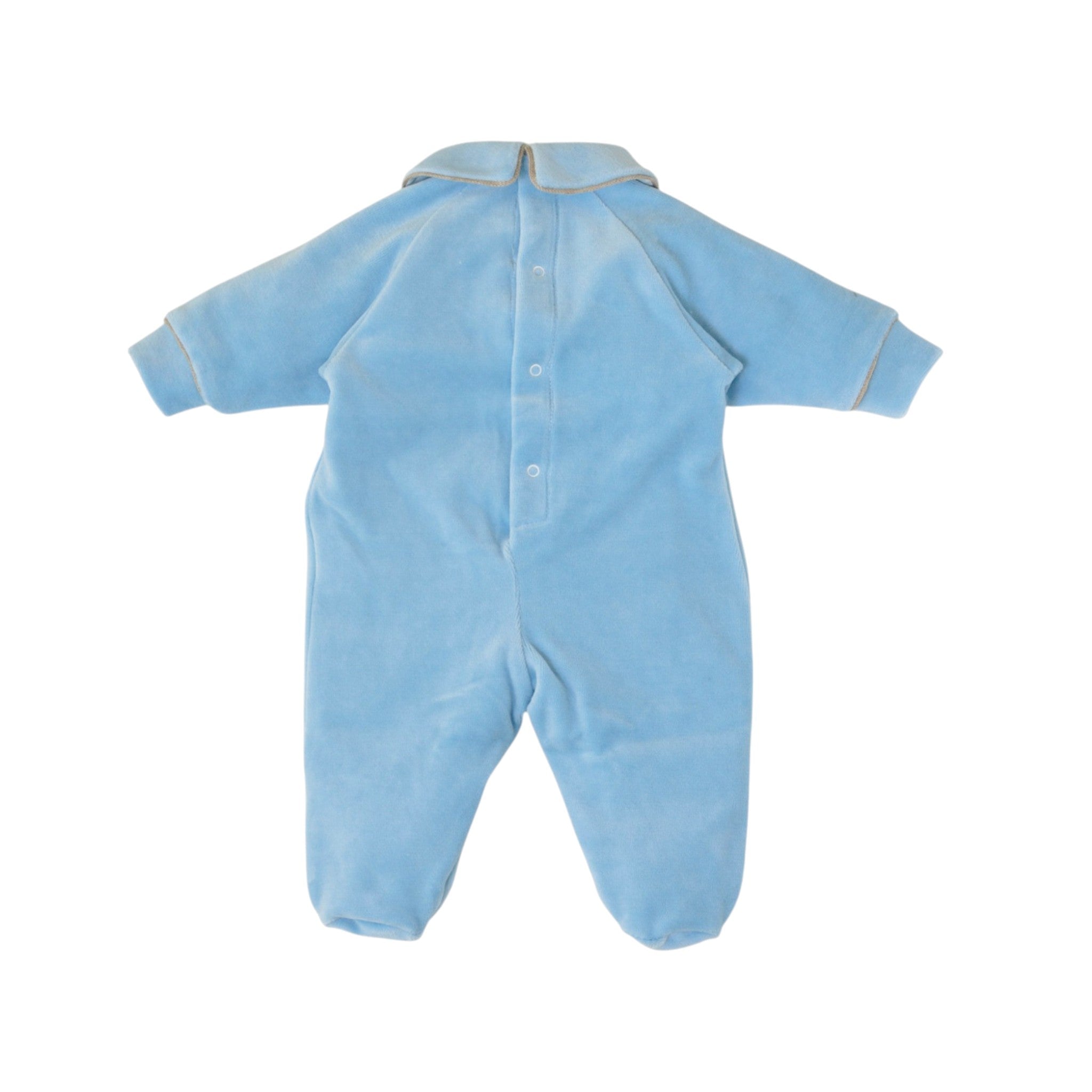 Tutina Neonato Ciniglia Cielo SARTORIA DEI PICCOLI (cod. LT1114) corredino e abbigliamento neonato | NANU' BABY