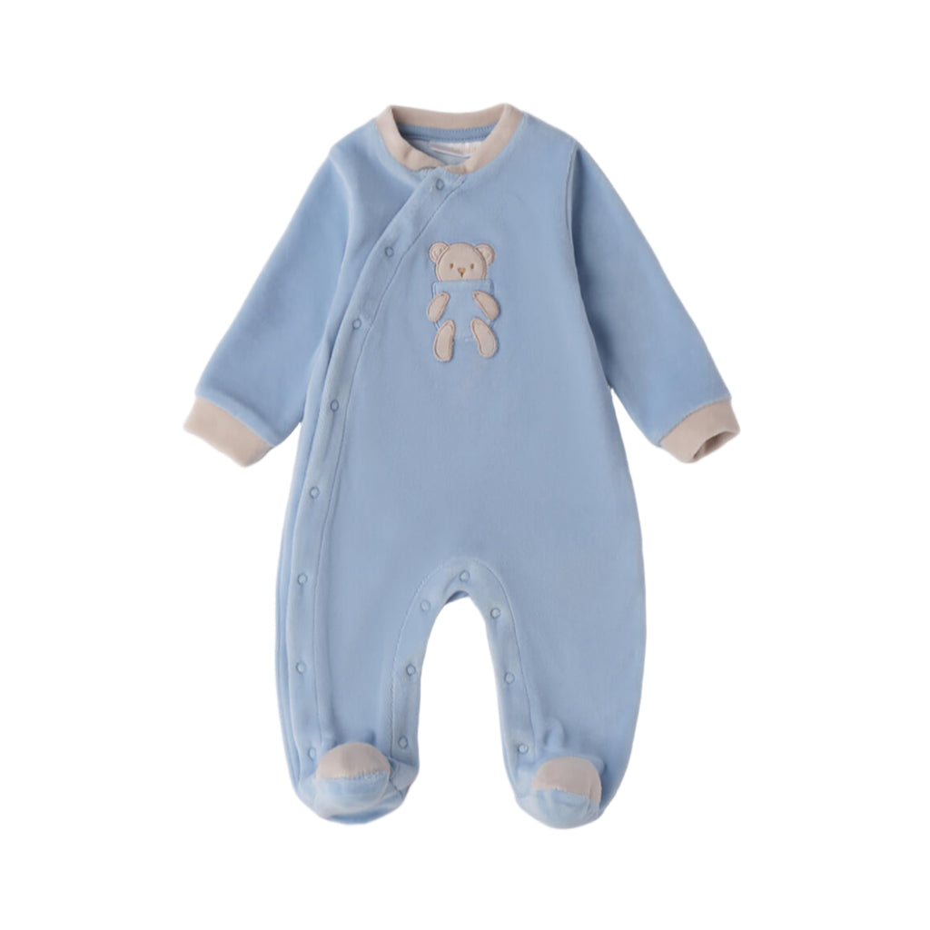 Baby's Blue Chenille Footed Pajamas 3F650/3964