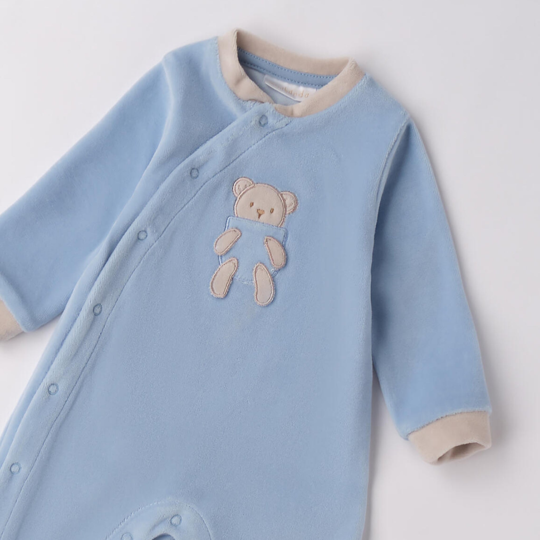 Baby's Blue Chenille Footed Pajamas 3F650/3964
