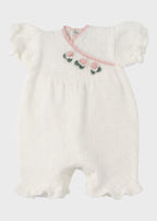 Tutina Pagliacetto Rose Bianco DELIZIA/TP corredino e abbigliamento neonato | NANU' BABY