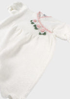 Tutina Pagliacetto Rose Bianco DELIZIA/TP corredino e abbigliamento neonato | NANU' BABY