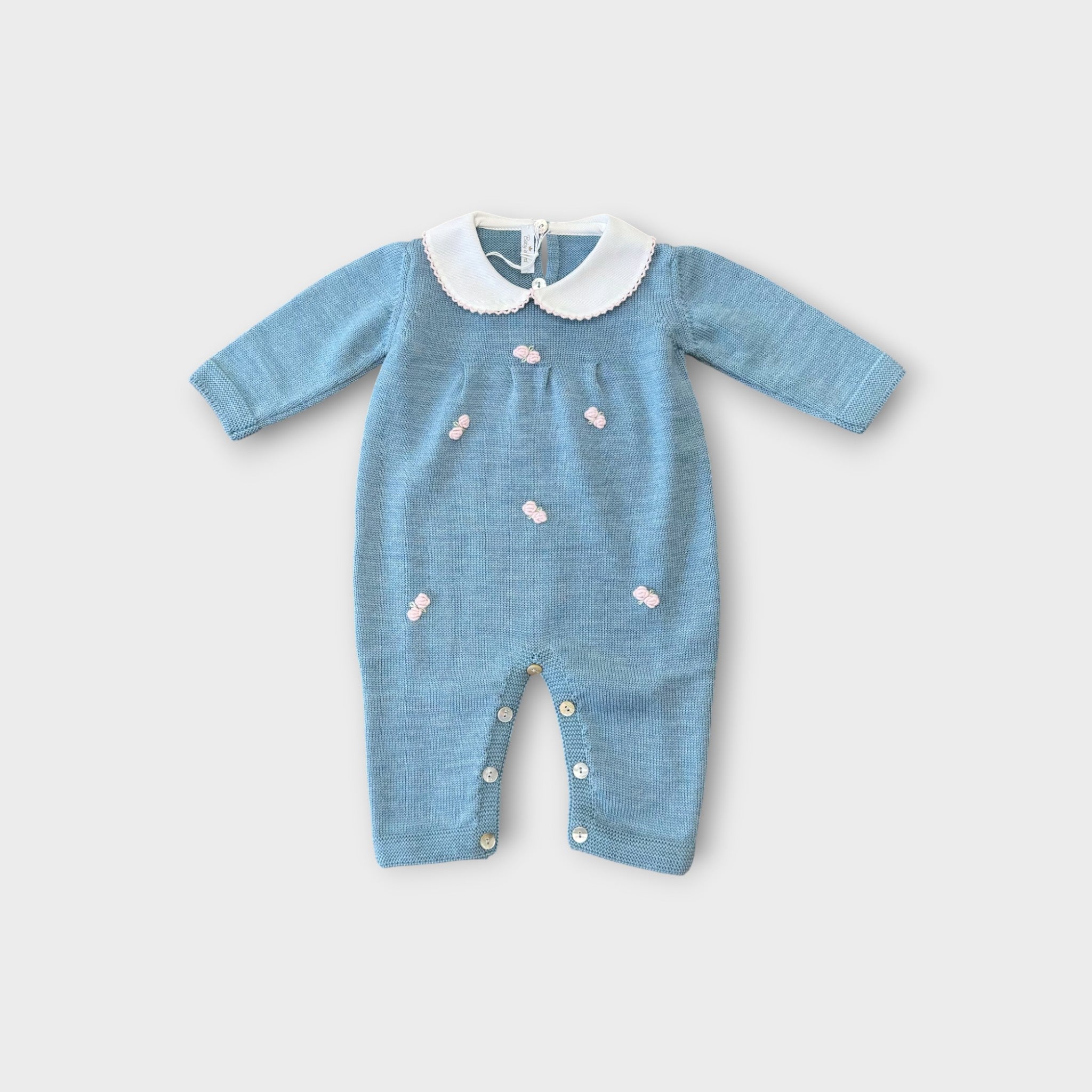 Tutina Roselline Neonata Verde ROSELLINE/324 - V corredino e abbigliamento neonato | NANU' BABY