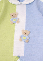 Tutina Teddy Ricamato Cielo EK6010/C corredino e abbigliamento neonato | NANU' BABY