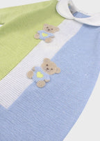 Tutina Teddy Ricamato Cielo EK6010/C corredino e abbigliamento neonato | NANU' BABY