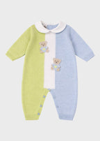 Tutina Teddy Ricamato Cielo EK6010/C corredino e abbigliamento neonato | NANU' BABY