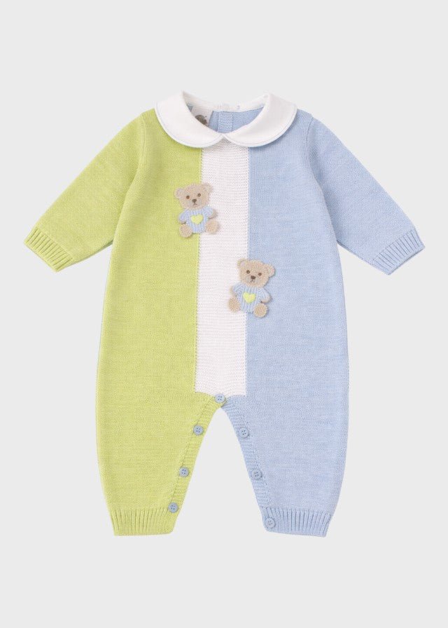 Tutina Teddy Ricamato Cielo EK6010/C corredino e abbigliamento neonato | NANU' BABY