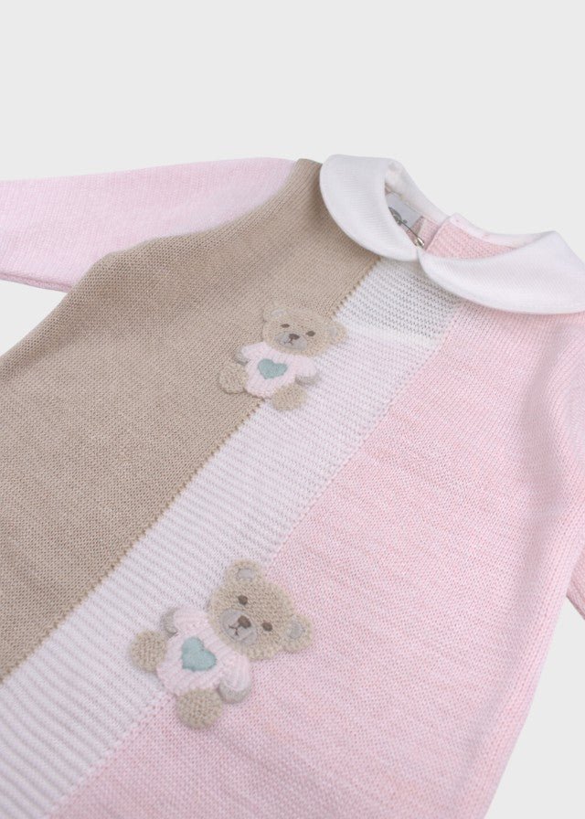 Tutina Teddy Ricamato Rosa EK6010/R corredino e abbigliamento neonato | NANU' BABY